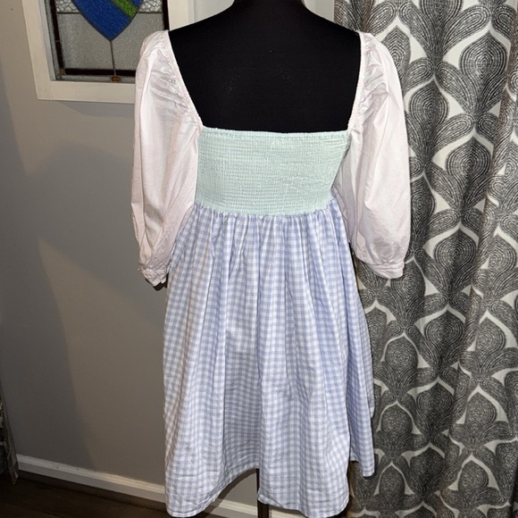 Pitusa 100% Cotton Smocked Patterned Baby Doll Dress SZ Small - Picture 6 of 8